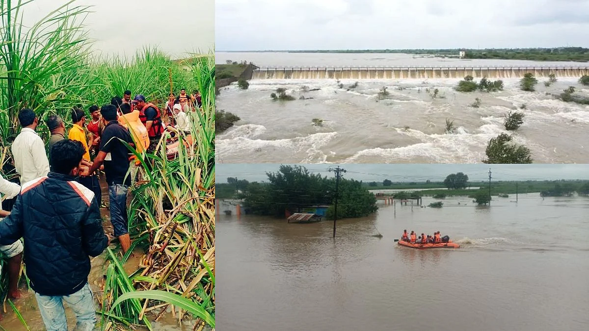Cyclone Gulab : मराठवाड्यात हाहाकार! नद्यांचा रौद्रवतार, धरणं तुडुंब; मदतकार्याला वेग