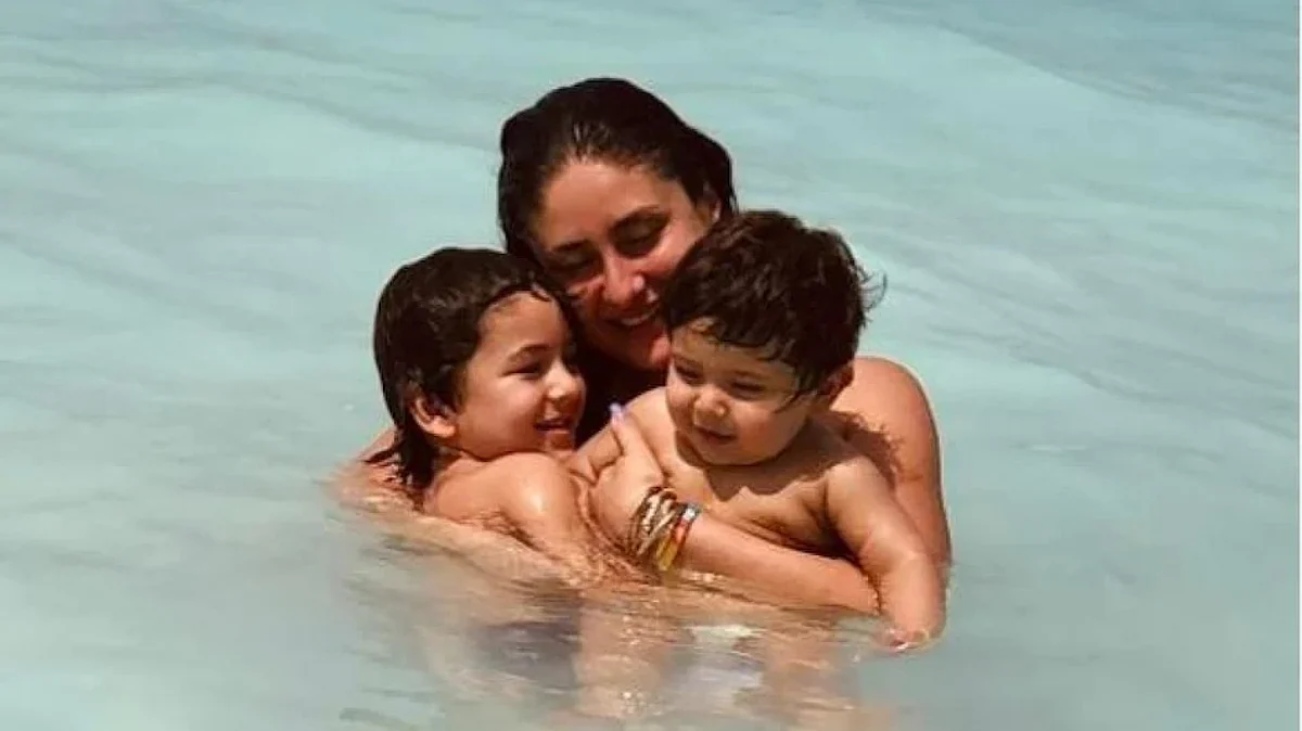 Mother's Day : तैमूर-जेहसोबत करीना कपूरची स्विमिंग पूलमध्ये मस्ती, फॅन्स म्हणाले....
