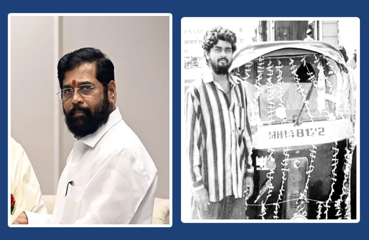 The photo of CM Eknath Shinde as a Auto Drive is viral on Social Media, what is the truth behind it?