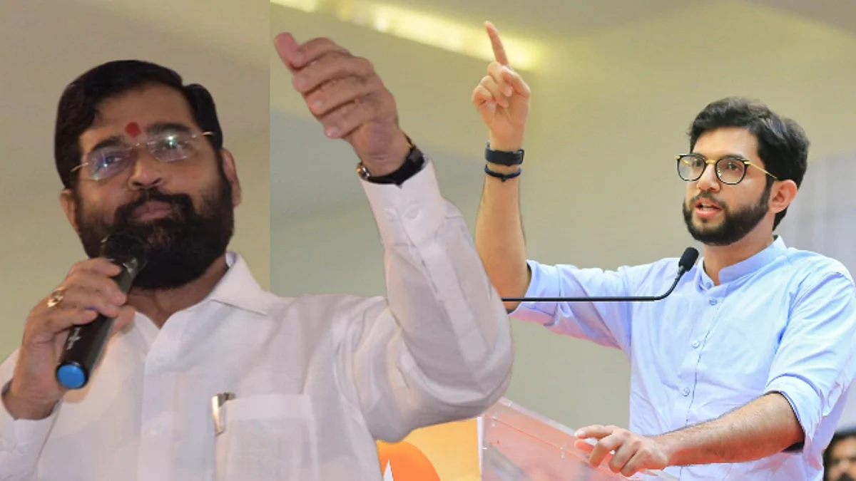 मुख्यमंत्री एकनाथ शिंदे आणि युवा सेना प्रमुख आदित्य ठाकरे.