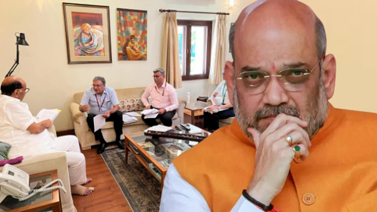 अमित शाहांच्या मंत्रालयातील अधिकारी शरद पवारांच्या घरी; शिष्टमंडळाने भेट घेऊन केली विनंती