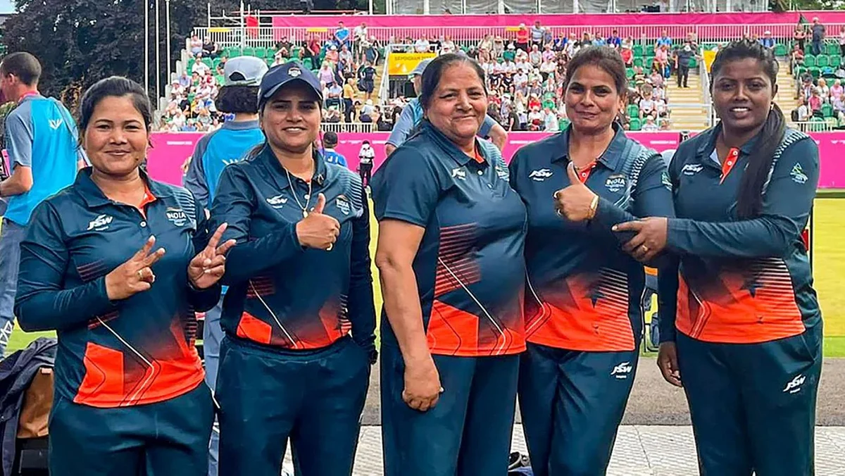 CWG 2022, Lawn Ball : Lovely Chaubey, Rupa Rani Tirkey, "Nayanmoni Saikia and Pinki