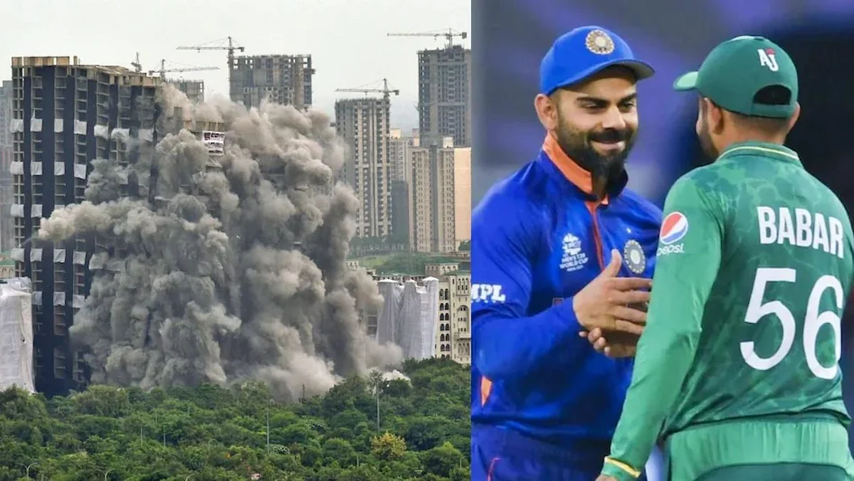 IND vs PAK सामन्याआधी बरं झालं ट्विन टॉवर पाडला नाहीतर..., कलेक्टरनं असं ट्विट का केलं?