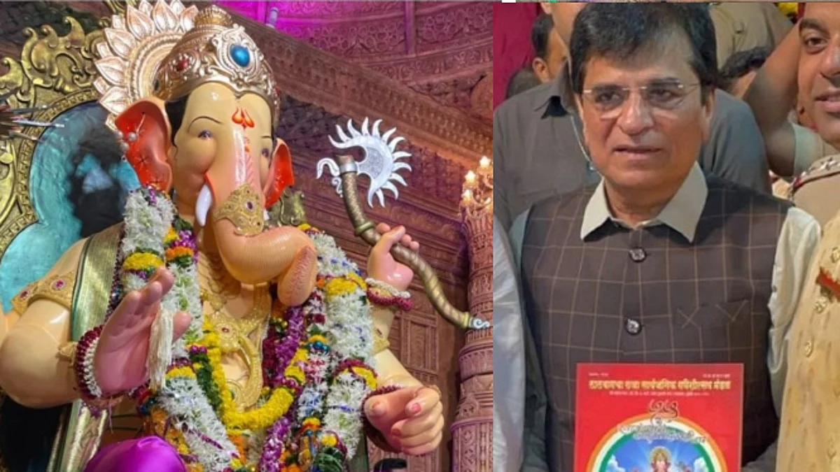 lalbaugcha raja 2022 : bjp leader kirit somaiya