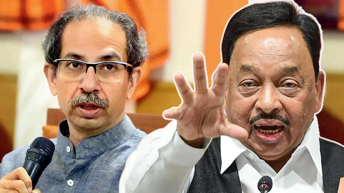 Union minister Narayan Rane and Shiv Sena Party Chief Uddhav Thackeray