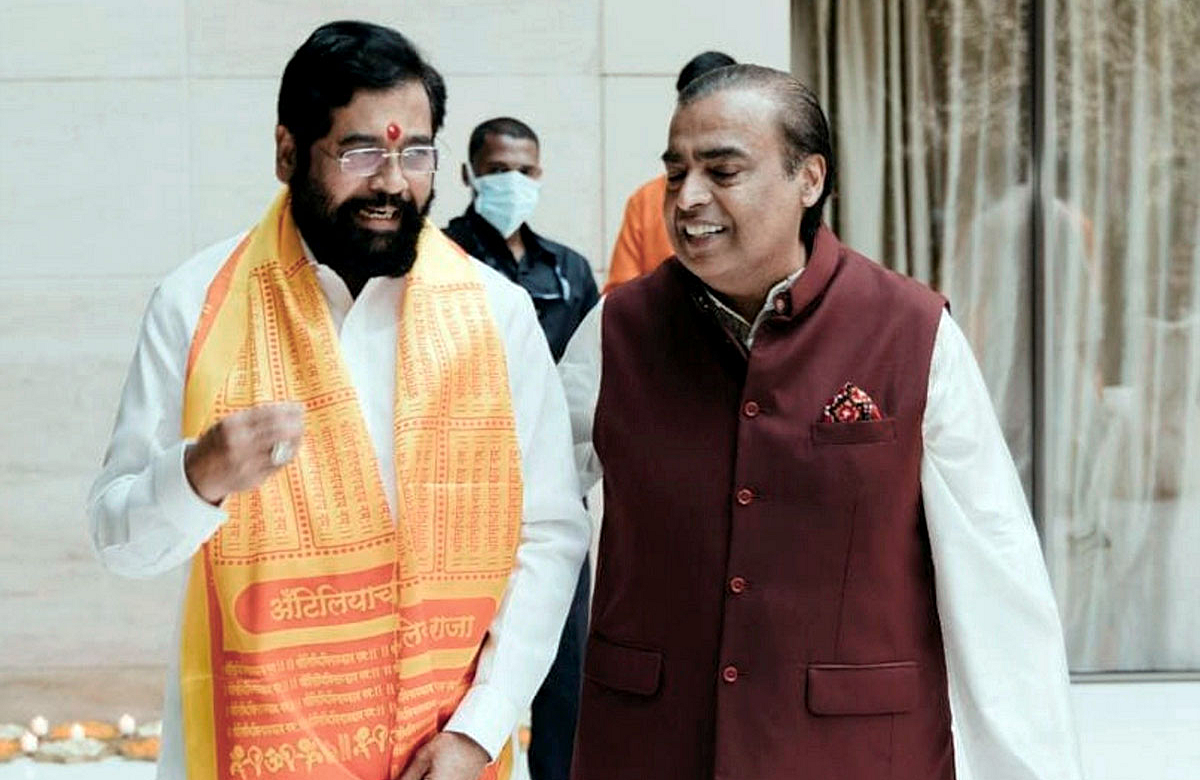 Mukesh Ambani - eknath shinde