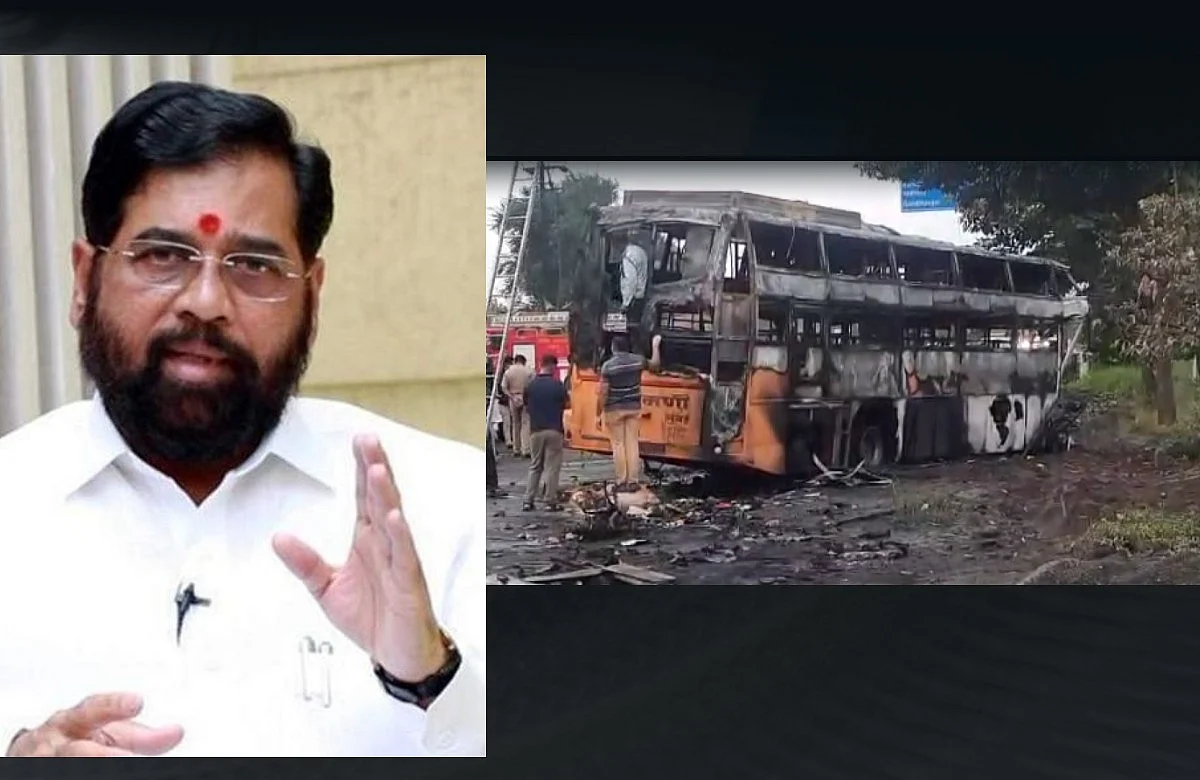 Nashik Bus Fire Accident News Five Lakh Help to Death People Families Announced By CM Eknath Shinde