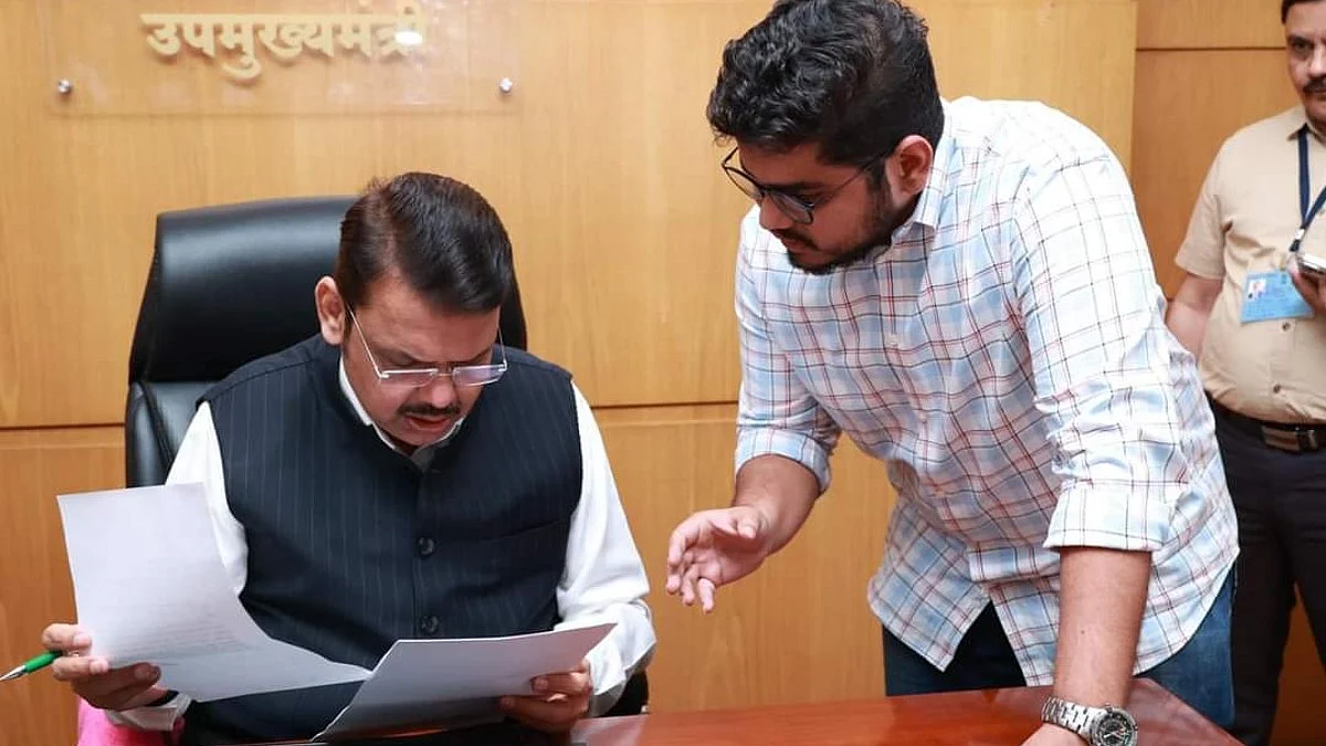 R R patil Son rohit patil met deputy chief minister devendra fadnavis