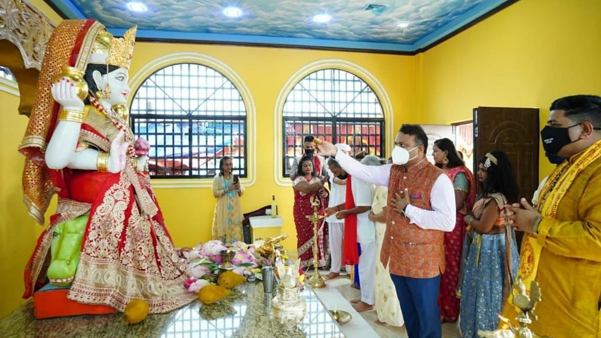 FILE PHOTO: High Commissioner of India to Guyana, K.J. Srinivasa, inaugurates the first ever Ganga Maa Temple in Guyana.