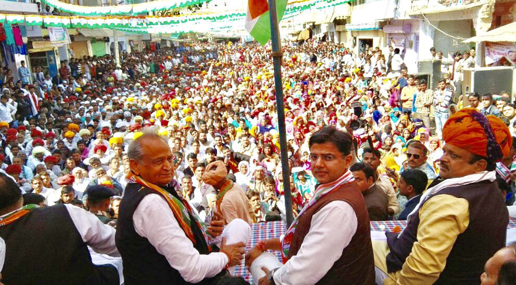 Bypolls: Congress celebrates victories in Rajasthan, Trinamool in West Bengal