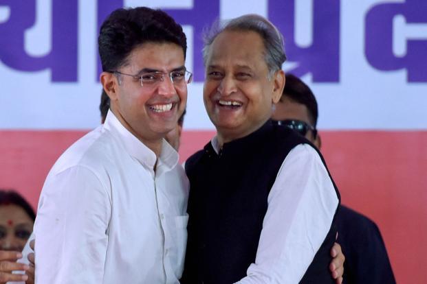 Ashok Gehlot takes oath as Rajasthan Chief Minister and Sachin as Deputy CM