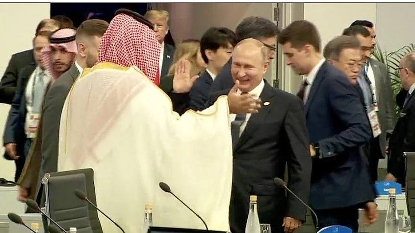 Watch: Putin and Saudi crown prince high five
