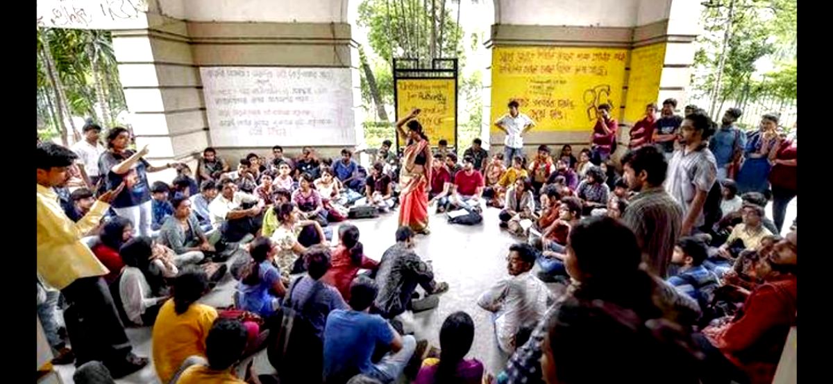 Presidency University students continue with sit-in outside VC’s office; demand repeal of students’ suspension