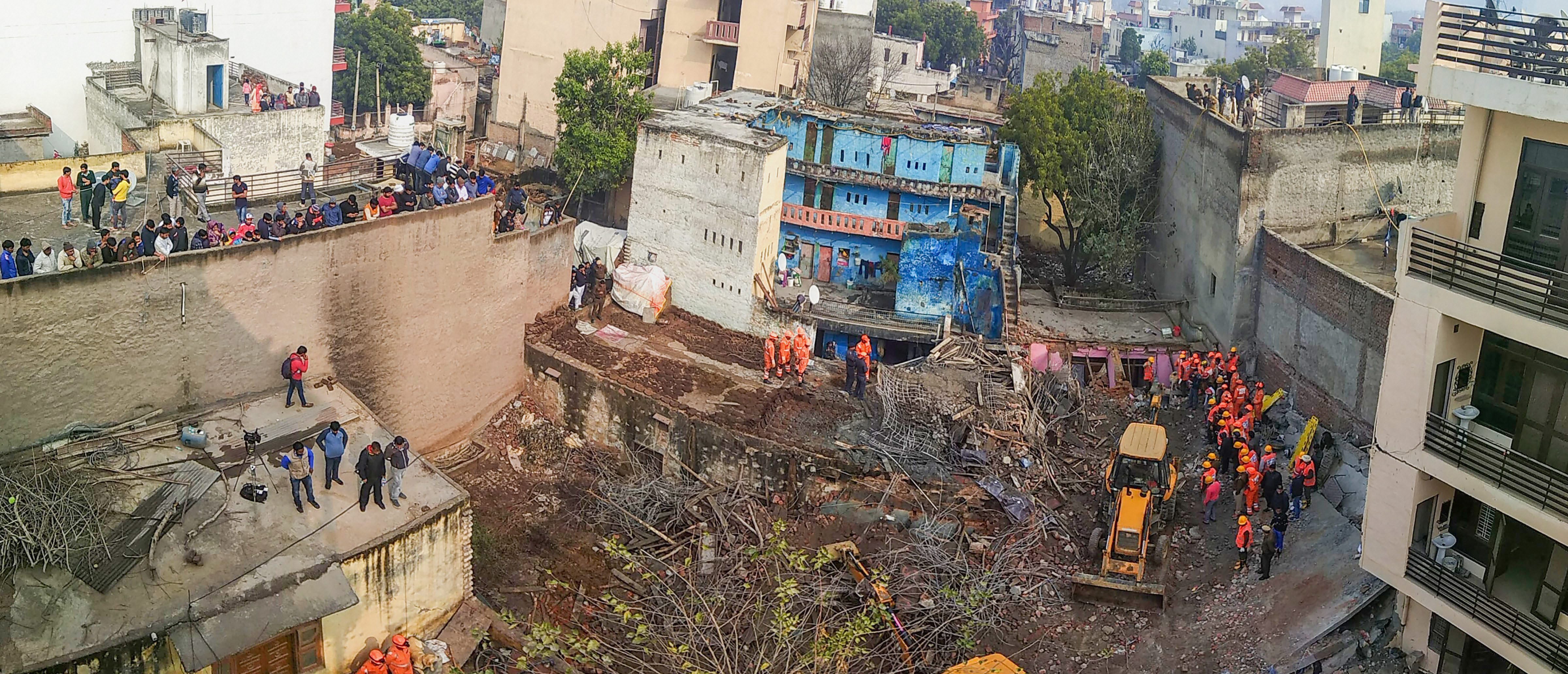 Gurugram building collapse: Six bodies recovered from collapsed building; more feared still trapped