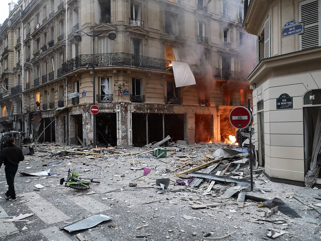 Pictures: Powerful explosion rips through central Paris; many injured