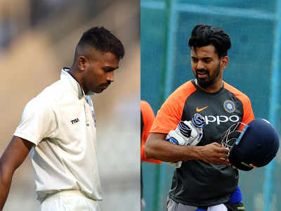 Hardik, Rahul suspended pending probe, asked to return