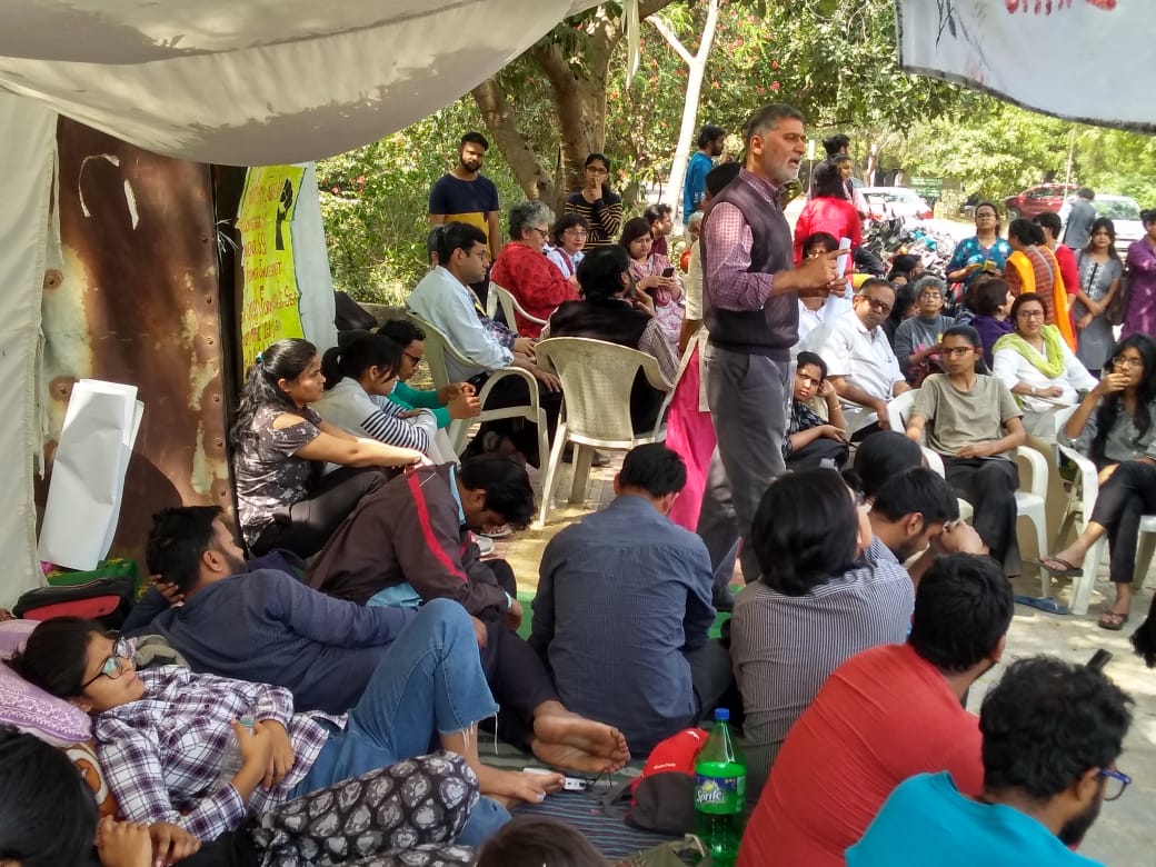 Students go on hunger strike protesting against JNU admin’s decision to conduct online entrance exams