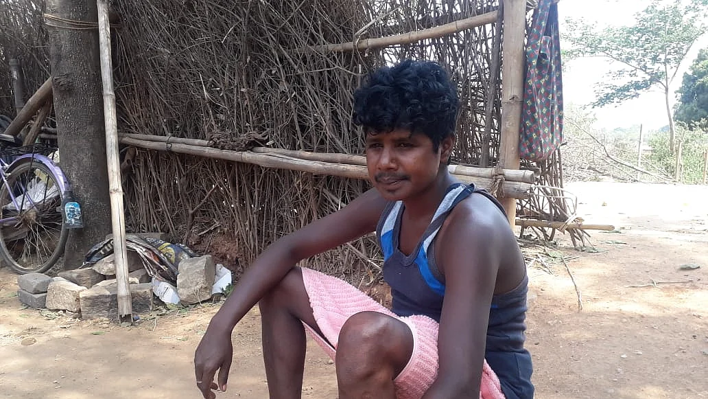 Raghu Munda who was picked up by the police in Khunti, Jharkhand