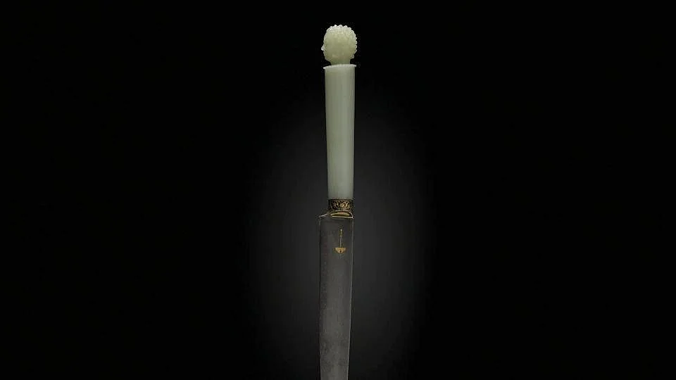 Shah Jahan’s jade hilted dagger (@CHRISTIE’S)