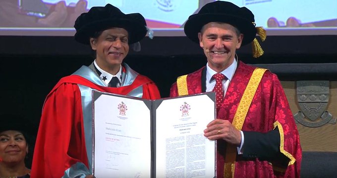 SRK wins La Trobe doctorate for humanitarian work