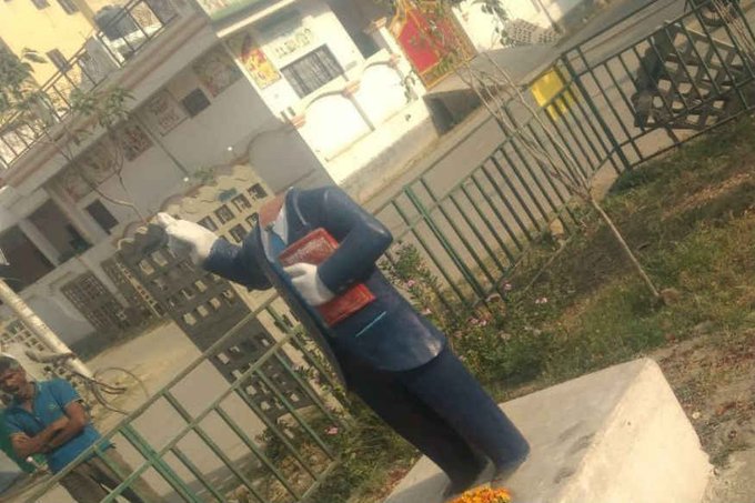 Miscreants vandalise 3 Ambedkar statues in UP’s Azamgarh