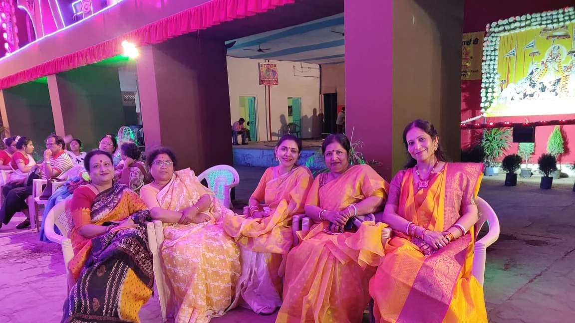 Mahila Samiti of Jaipur’s oldest Puja, Durgabadi, which has taken over the mantle of handling most cultural programmes, funding it themselves, owing to economic crisis. (NH Photo)