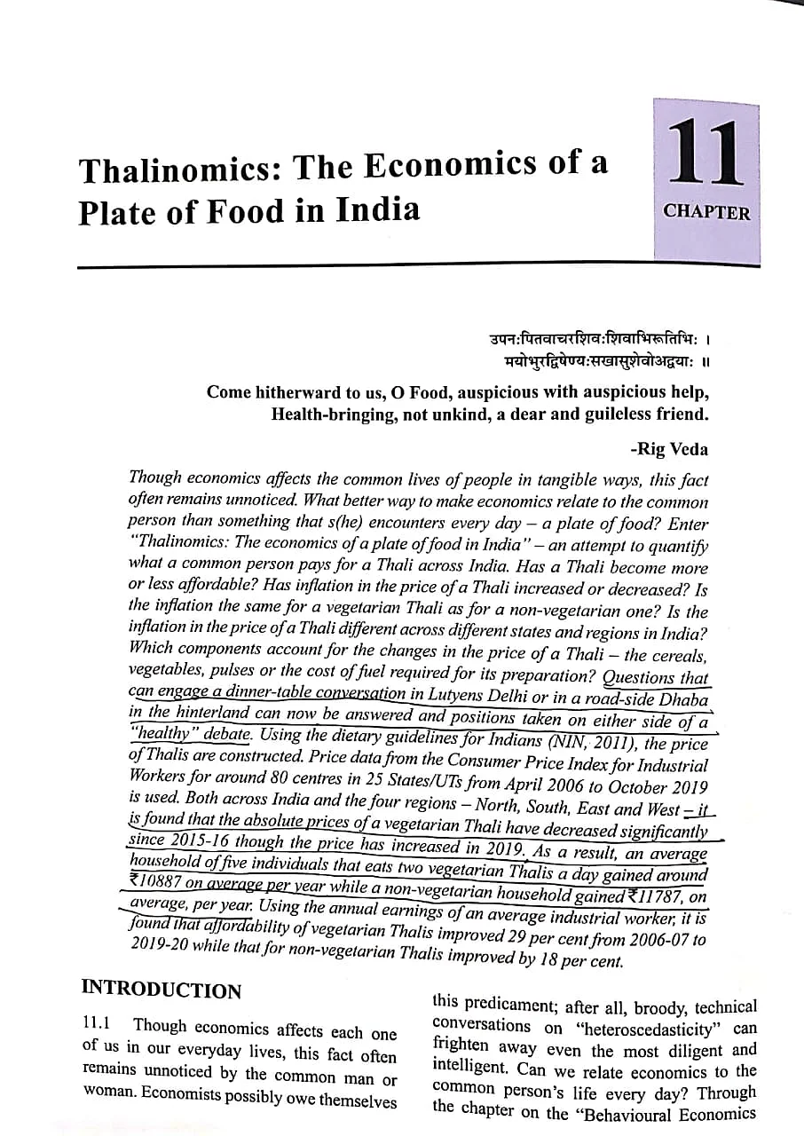 Thalinomics: All’s well as both Veg and Non-Veg ‘ Thalis’ cost less, claims Economic Survey
