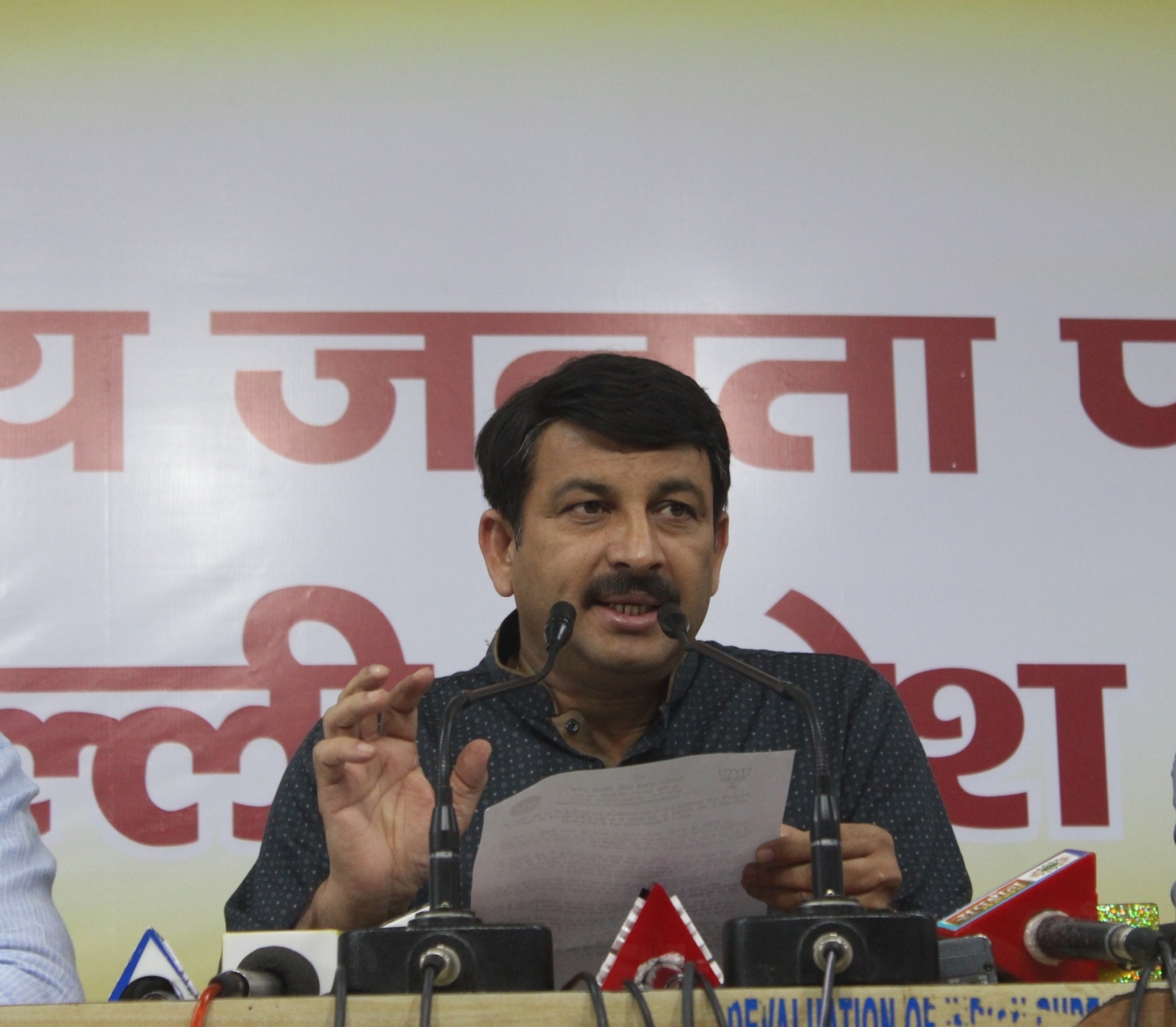 Delhi BJP chief vows to quit politics if he fails to deliver benefits five times more than Kejriwal govt