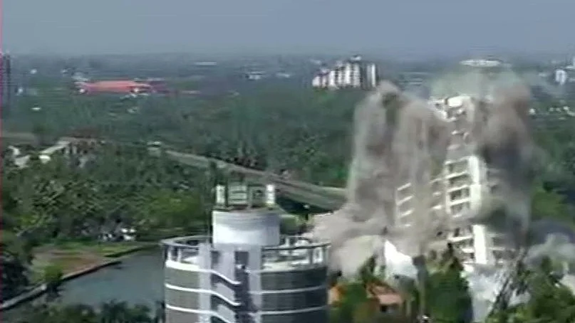 WATCH: 2 illegal apartment complexes in Kerala brought down; SC order implemented