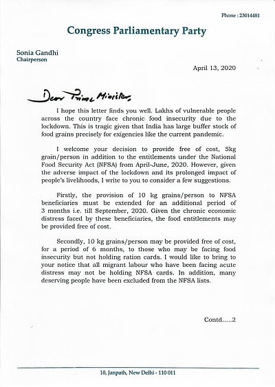 Sonia Gandhi Writes To Pm Modi Seeks 10 Kg Grains For Nfsa Beneficiaries Other Needy People Hello, i'm interested in multipathing nfs v4.1 shares, lacp is not an option. sonia gandhi writes to pm modi seeks