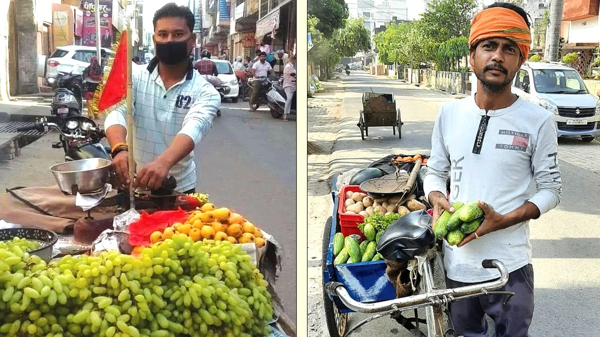 Displaying religious identity to sell vegetables
