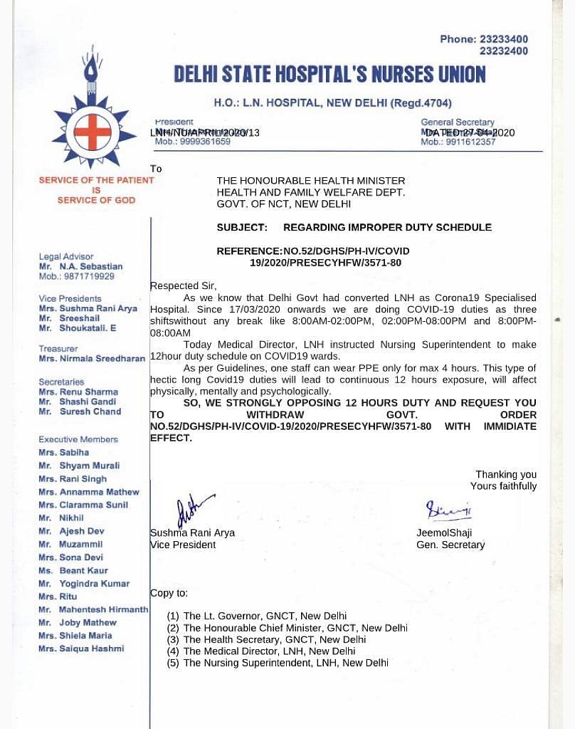 Lok Nayak Hospital Covid 19 Nursing Staff Object To Order To Work For Longer Shifts