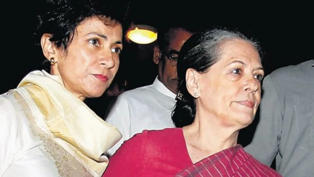 (Left) Kumari Selja with (Right) Sonia Gandhi