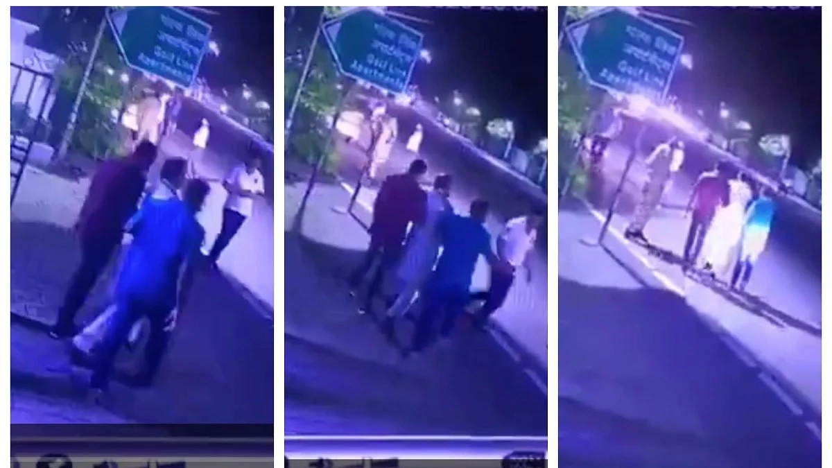 Screenshots from a video of the incident