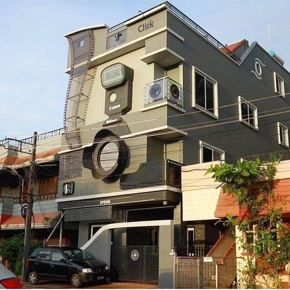 Unique! This camera shaped house built by a photographer in Karnataka