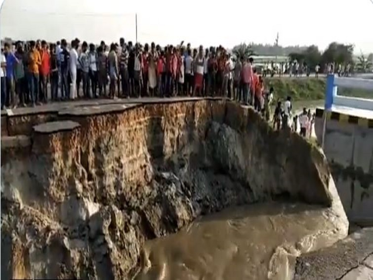 WATCH: In a month, 264 cr Sattarghat bridge inaugurated by CM Nitish Kumar washed away in Gopalganj, Bihar