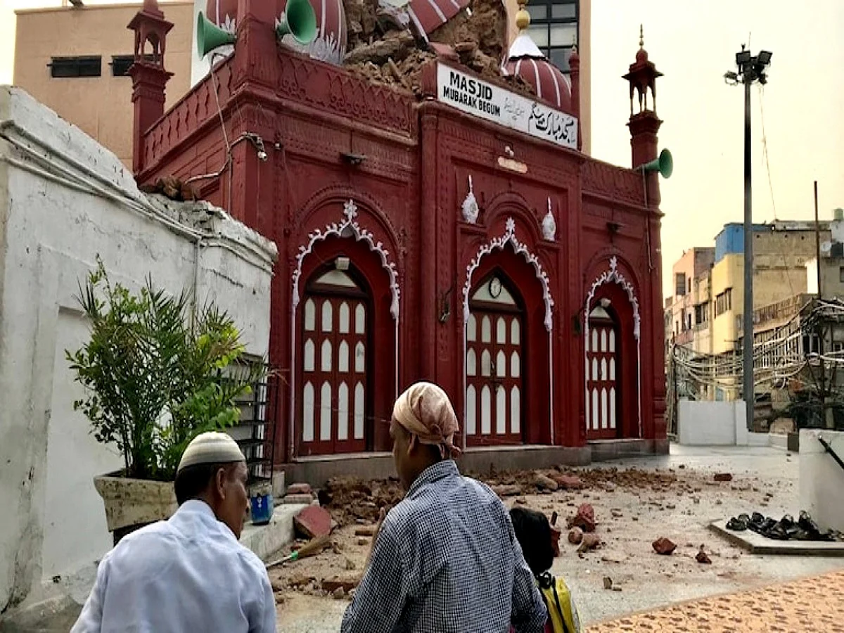 Mubarak Begum Ki Masjid: Heavy rains damage a rare mosque built by a woman