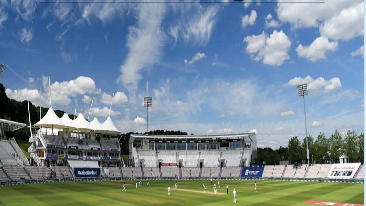 England-West Indies Test Match in England in an empty stadium