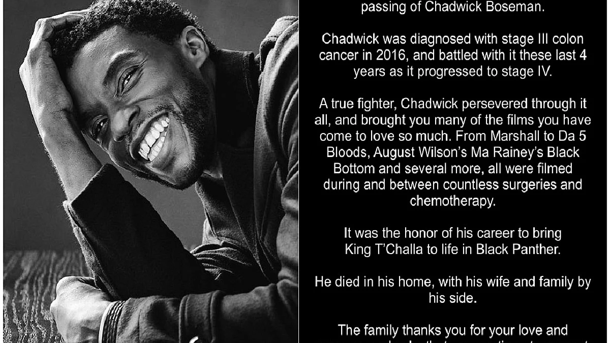 Chadwick Boseman’s last post most liked tweet ever