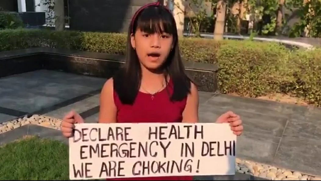 ‘Declare health emergency in Delhi,’ 9-year-old climate activist requests govt as pollution spikes