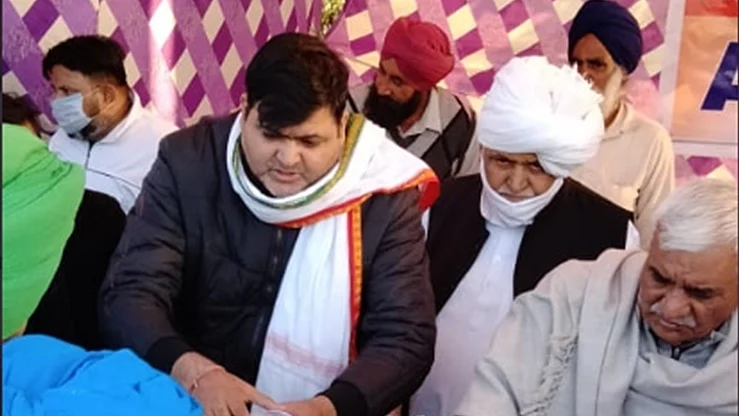 Kisan Congress vice chairman Surendra Solanki (IANS photo)