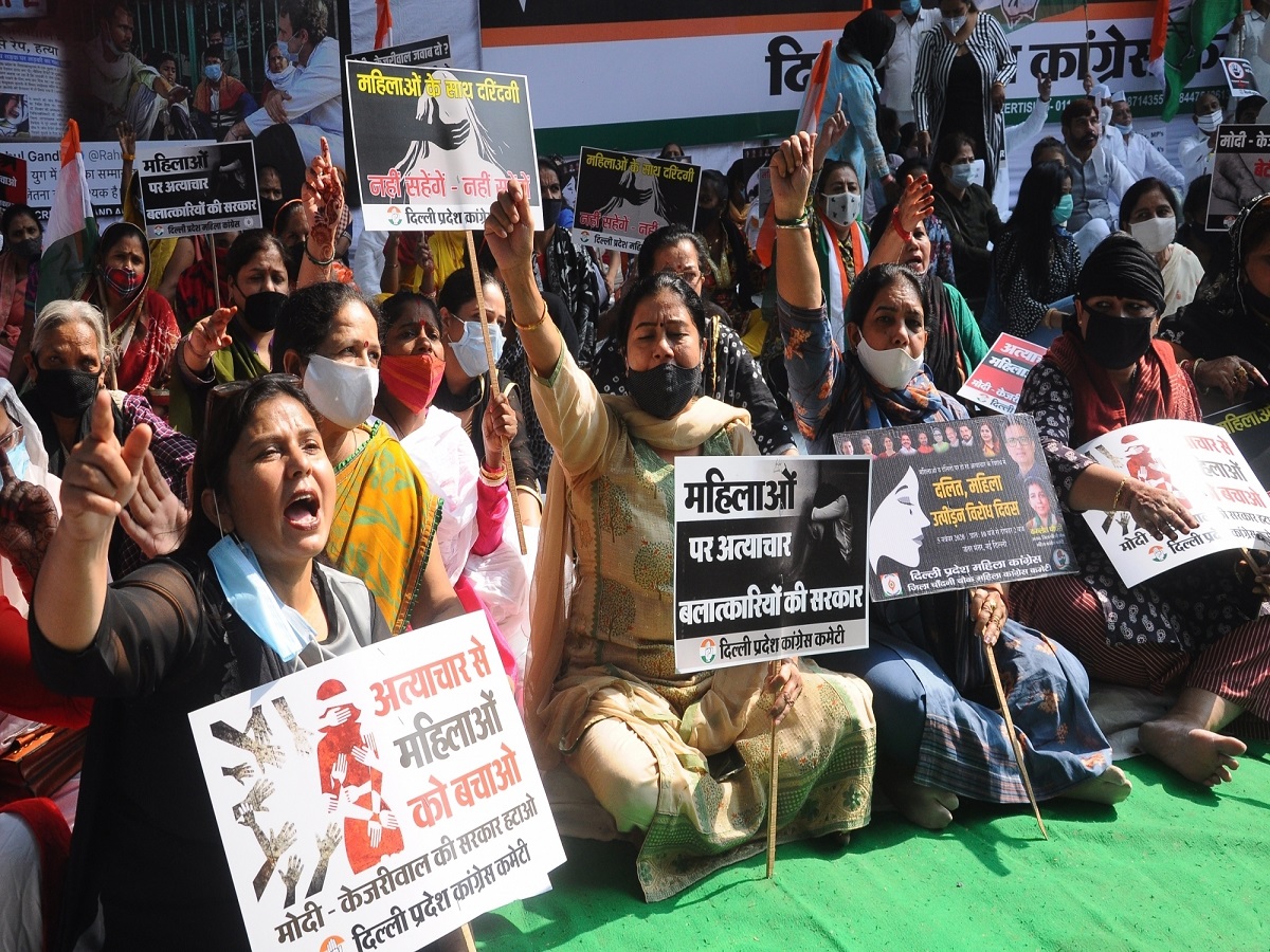 Delhi Congress, Youth Congress, Women Congress in Bharat Bandh support