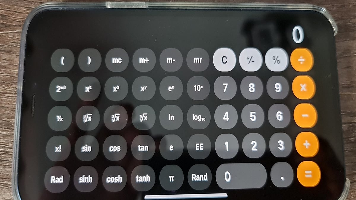 Do you know iPhone has a scientific mode in calculator app?