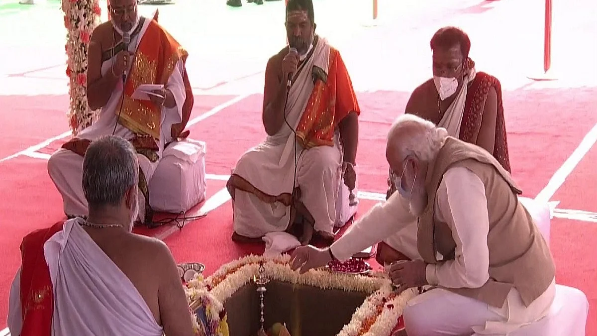 PM lays foundation stone of new Parliament building