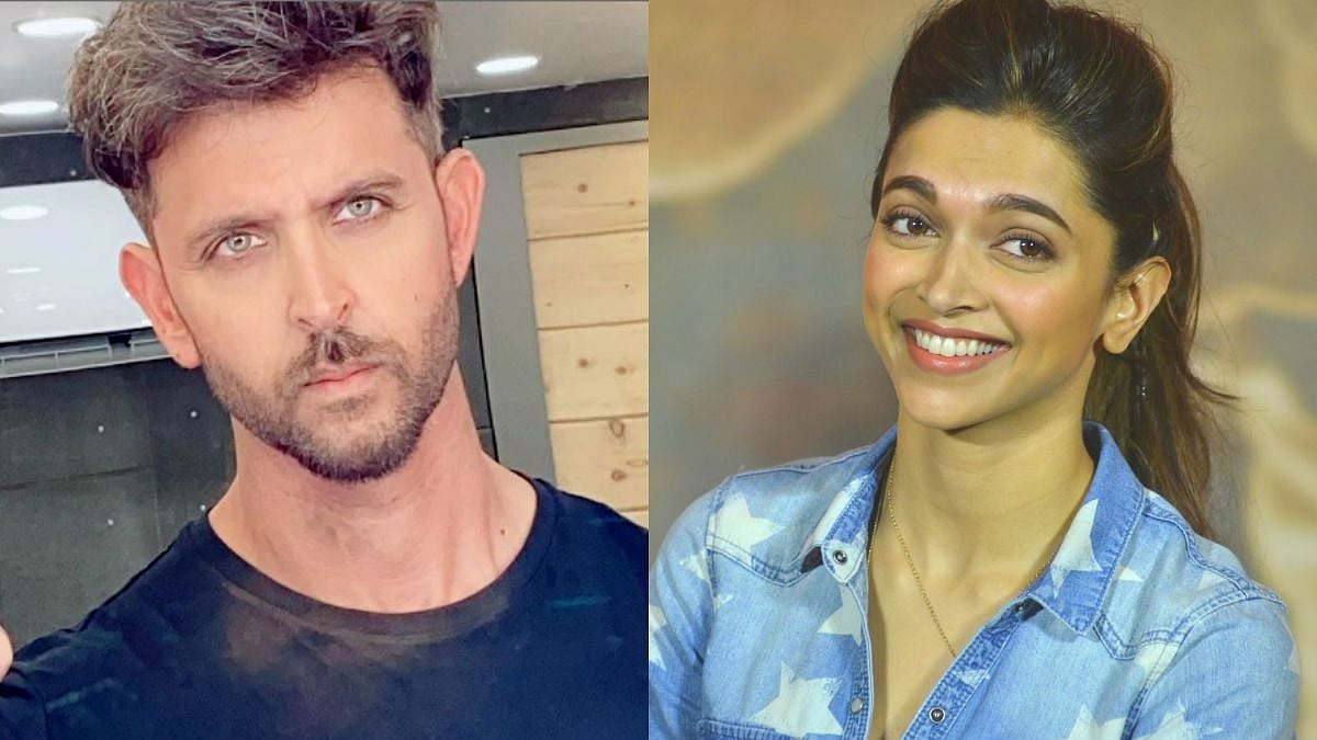Hrithik Roshan Deepika Padukone Finally Together Deepika padukone look nervous at airport holding ranveer singh hand tightly. hrithik roshan deepika padukone finally