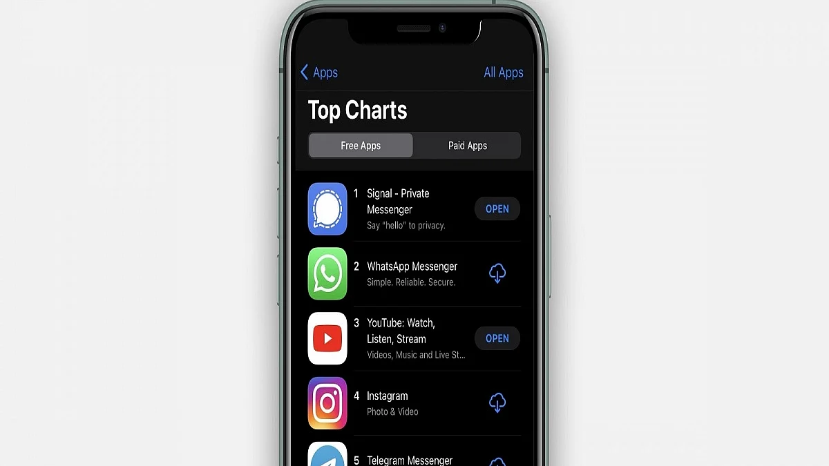 Signal tops free apps category on App Store beating WhatsApp