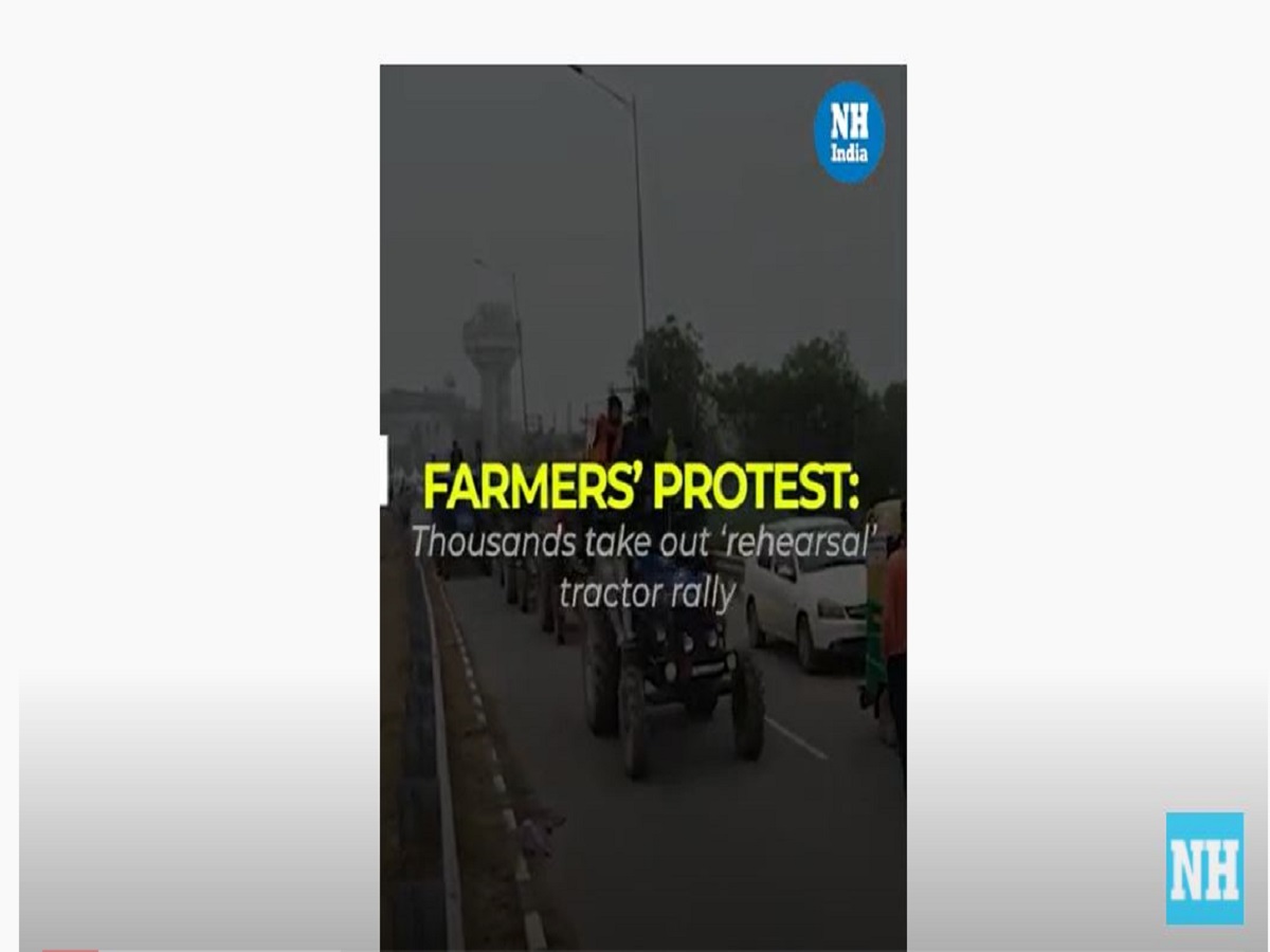 Farmers’ protest: Thousands take out ‘rehearsal’ tractor rally