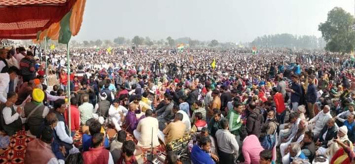 Farmers’ protest: Jind ‘mahapanchayat’ passes resolution to revoke farm laws