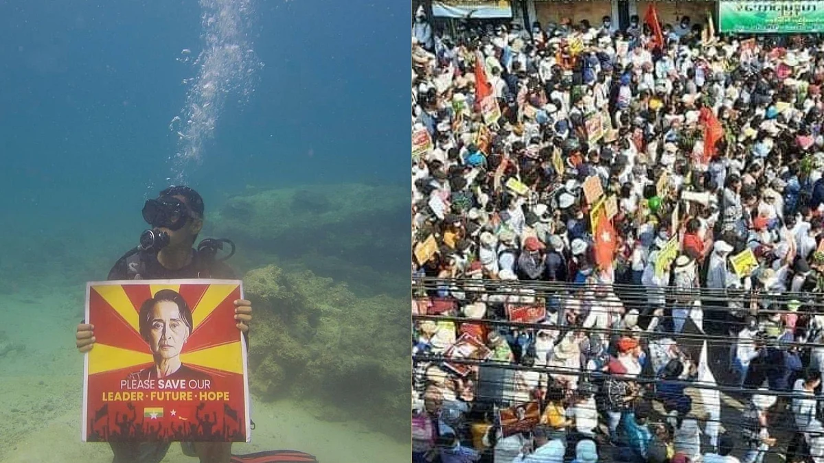 Historic pro-democracy protests in Myanmar go unnoticed but have lessons for others
