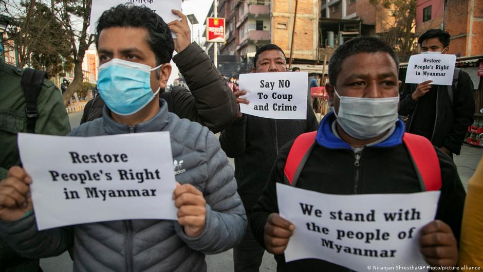 Health workers start anti-coup protests in virus-hit Myanmar